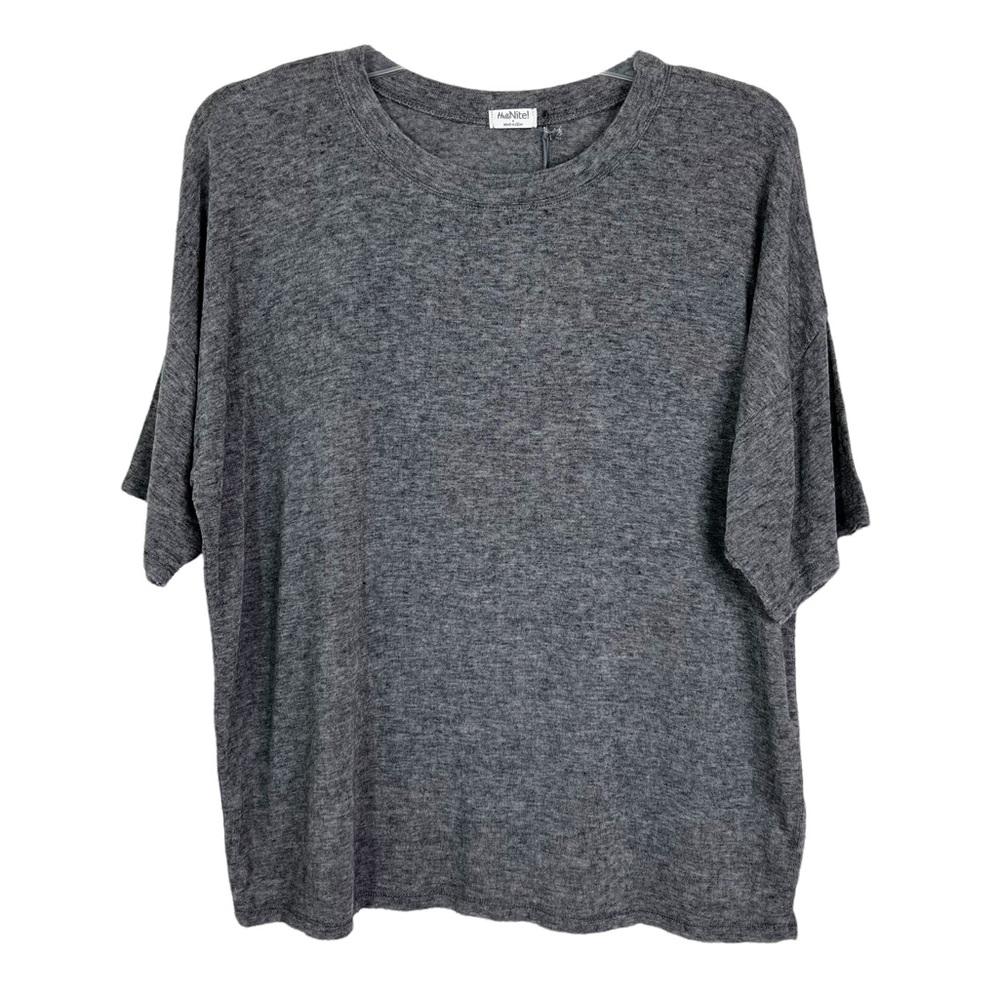 NWT Hello Nite! Revolve Short Sleeve Crewneck Sleep Shirt in Grey Sz S